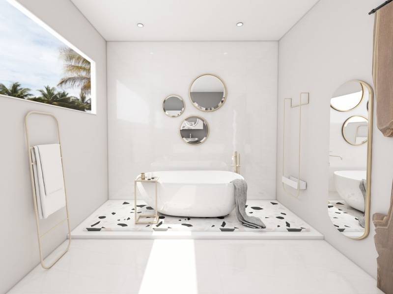 Réalisation 3D d'une salle de bain
